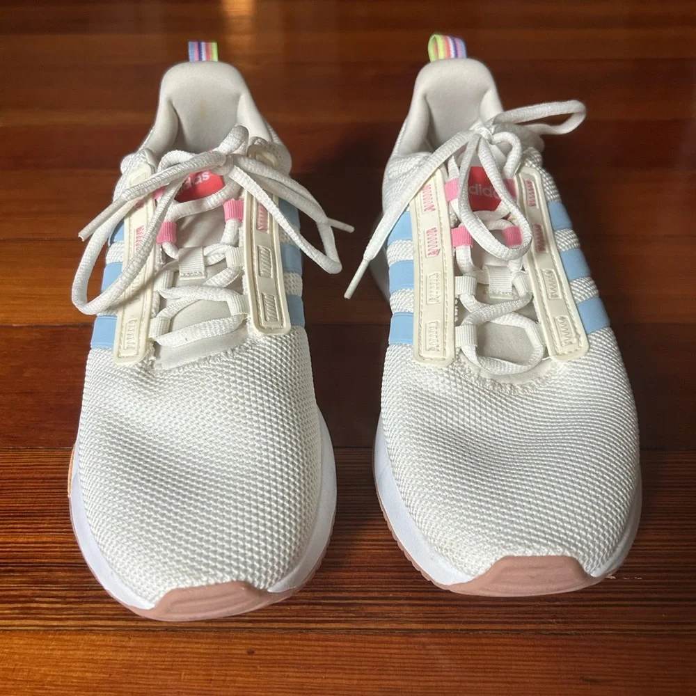 Adidas Cloudfoam Sneakers - White with Rainbow accents